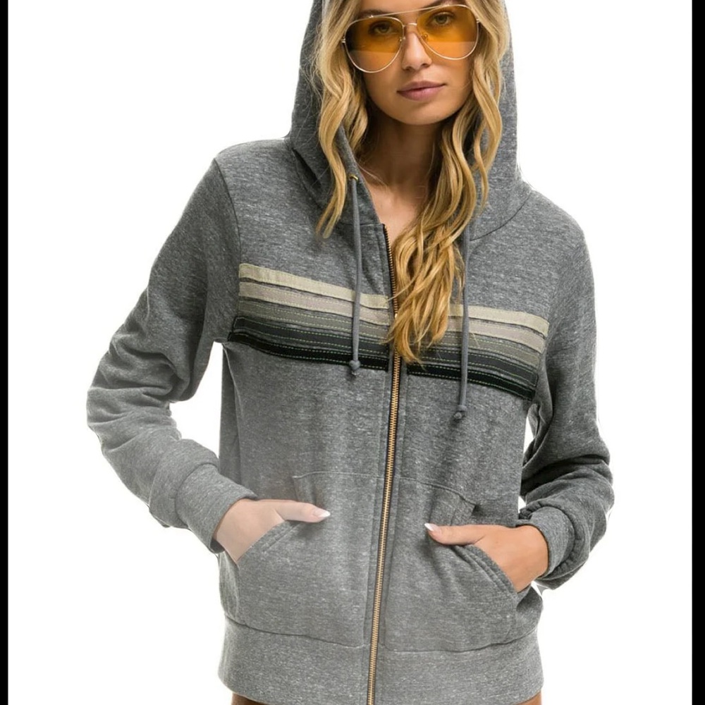 Aviator Nation 5 Stripe Hoodie
